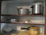 Lot Of Misc. Cookware In Cabinet