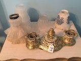 Lot Of Lamp Shades & Parts