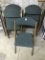 (7) Oak Framed Folding Chairs By Stakmore