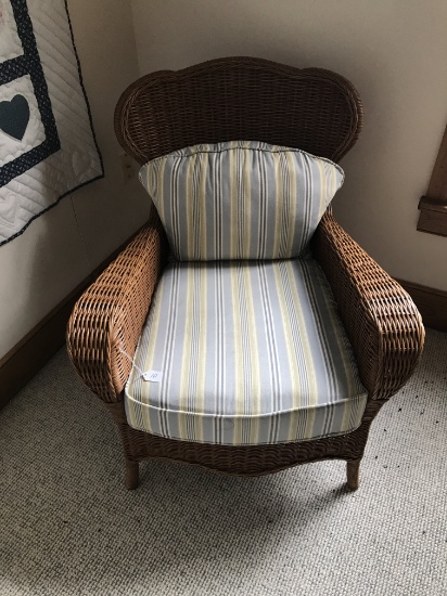 Wicker Arm Chair, 34" Tall and 30" Wide