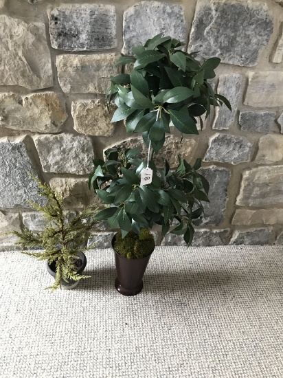 Pair of Decorative Artifical Plants, Taller One is 31" Tall