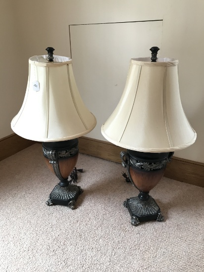 Pair of Decorative Lamps, 31" Tall