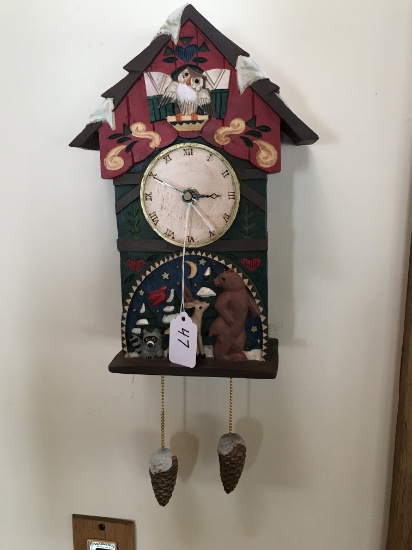 Approx 17" Tall, Decorative Resin Clock