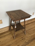 Antique Oak Parlor Table, Some Finish Issues on Legs