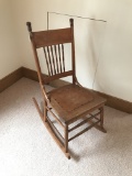 Antique Oak Sewing Rocker, 37