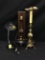 Adjustable Neck Desk Lamp, Wooden Wall Sconce, & Brass Ligh (Not Perfect)