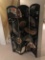 Oriental Design Black Lacquer 3-Panel Room Divider