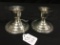 Pair Of Sterling Candle Holders Are 2.75