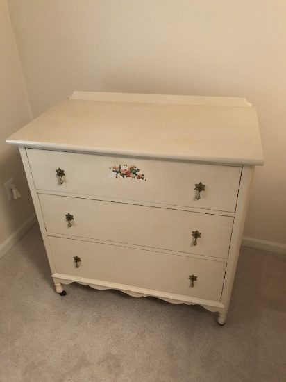 Vintage Painted 3-Drawer Chest