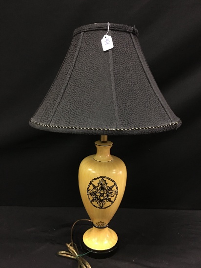 Yellow Urn Lamps Is 28" Tall