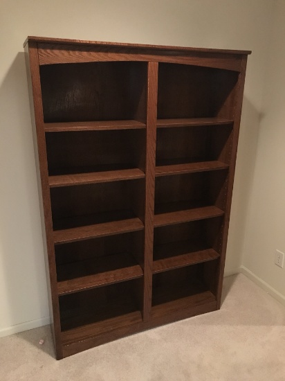 Oak Bookshelf With Adjustable Shelves