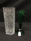 Pair Of Glass Vases Are 10