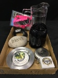 Misc. Lot: Cutty Sark Flask, Hall Of Fame Plate, Pitcher, & More!