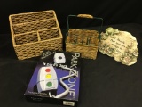 Lot With Garden Plaque & Baskets