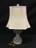 Leaded Crystal Lamp W/Shade Is 28