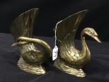 Brass Swan Bood-Ends Are 7
