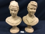 Pair Of Ethan Allen Busts-Made In Italy