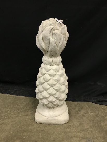 Concrete Pineapple Finial Statue Is 25" Tall