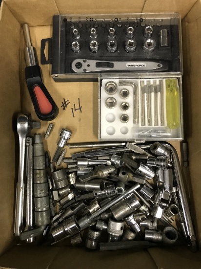 Task Force 1/4" Drive Set + Craftsman 3/8" Rachet & Misc. Sockets