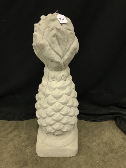 Concrete Pineapple Finial Statue Is 25" Tall