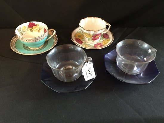 Group Of (4) Cups & Saucers