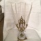 Unusual Brass & Marble 6-Lamp Candle Holder Is 18