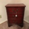 Mahogany 3-Drawer Night-Stand With Embossed Hardware