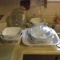 Lot Of Corning Ware Casseroles & Baking Dishes & (6) Glass Lids