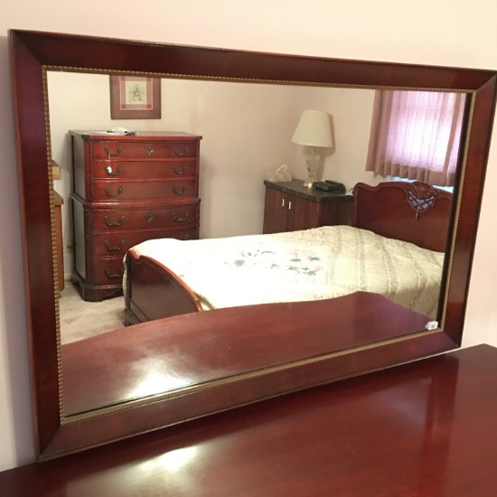 Wood Framed Mirror Is 34" x 52"