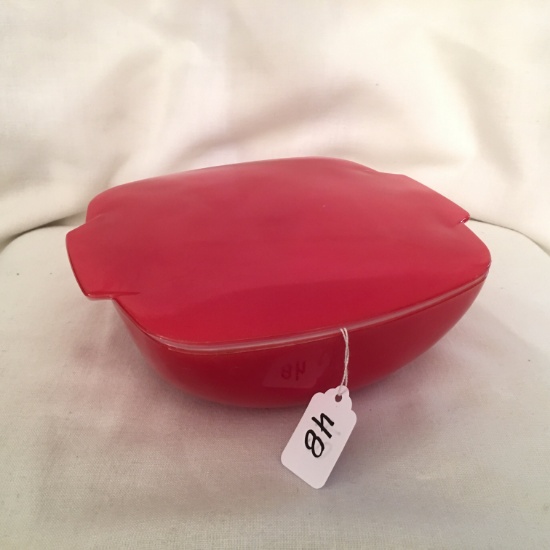 Vintage Red Pyrex 1.5 Qt. Casserole W/Lid