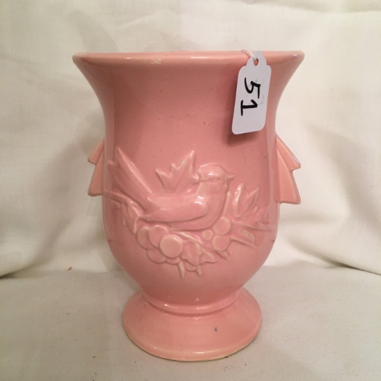 Vintage McCoy Pottery 8.5"T. Vase W/Bird