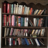 (4) Shelves Of Books: Religious, Cook Books, Novels, & More!