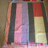 Contemporary Hand Stitched Quilt Is 66