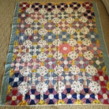 Vintage Hand Stitched Quilt Is 72