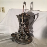 Antique Quadruple Plate Engraved Tilting Coffee Urn Is 21