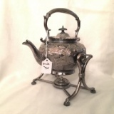 Elegant Vintage Engraved & Embossed Tilting Teapot Is 10