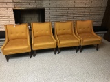 Wild Set of four Gold/Yellow Retro Chairs!