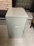 Two Drawer Metal File Cabinet with Keys, 25