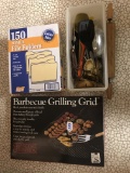 Group of Items Including File Folders, Grill Topper Etc…
