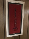 Interesting Clarinet Wall Hanging. Plastic with Tacks!