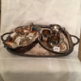 Lot With Misc. Silver Plated Serving Items