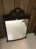 Vanleigh Furniture Chicago/NY Mahogany with Mahogany Burl Wall Mirror