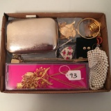 Costume Jewelry: Talbot Metal Purse W/Bag, Bracelets, Necklaces, & More!