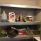 Shelves W/Household Cleaners, Organizer, Some Tools, & Lots Of Misc.
