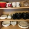 Corelle Dinnerware & Mugs + Other Cups/Bowls On Top Shelf