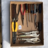 Screwdrivers, Vise Grips, Wire Pliers, & Bevel