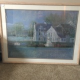 Framed Print Of House, Lake & Boats Is 24