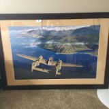 Framed Print Of WW II Looking Airplane In Flight Is 27