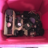 Plastic Tote Of Electrical Breakers