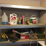 Shelves W/Household Cleaners, Organizer, Some Tools, & Lots Of Misc.